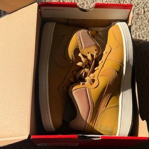 Nike High-Top Sneakers in Golden Yellow